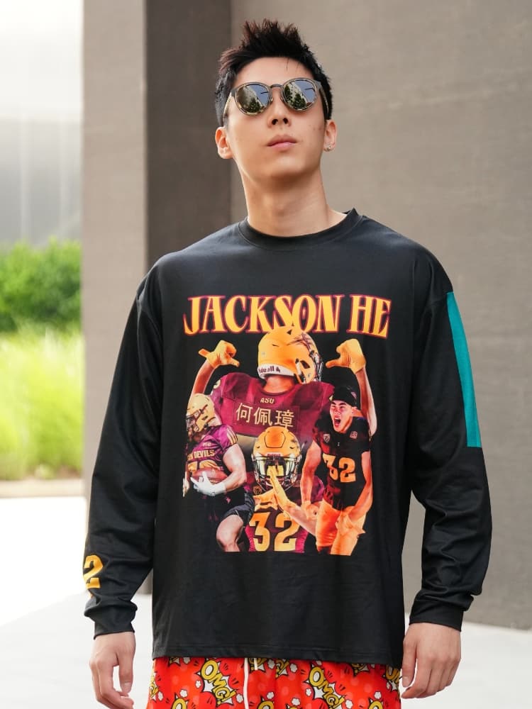 Yubulous Jackson He Long Sleeve Tees